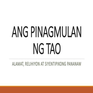 Ang Pinagmulan ng Tao