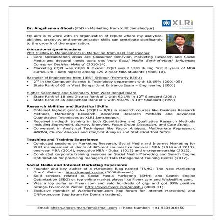 Angshu's CV