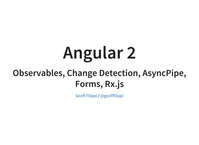 Angular 2 observables