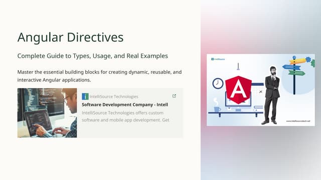 Angular Directives: Complete Guide to Types, Usage, and Real Examples