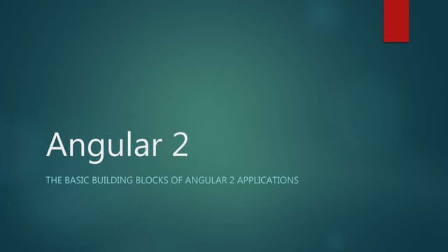 Angular 2 | PPTX