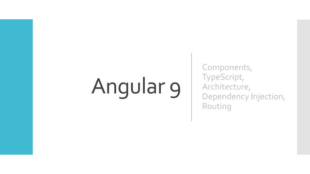 Angular 9 | PPT