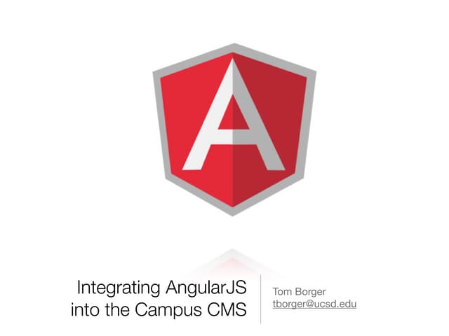 Integrating AngularJS into the Campus CMS