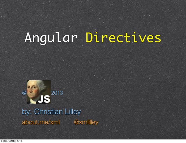 Intro to Angular.JS Directives