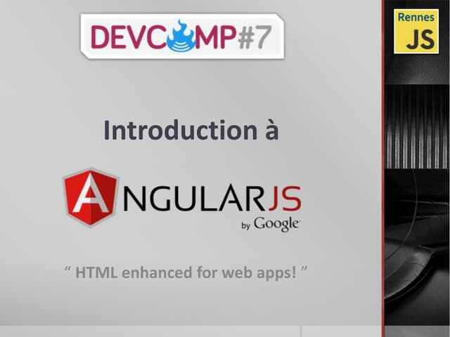 Introduction à AngularJS | PPT