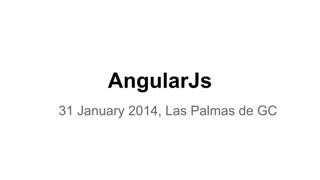 AngularJs in Las Palmas de GC