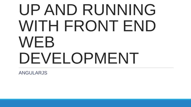 Introduction to AngularJS