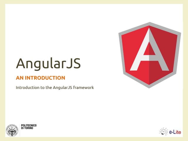 AngularJS: an introduction