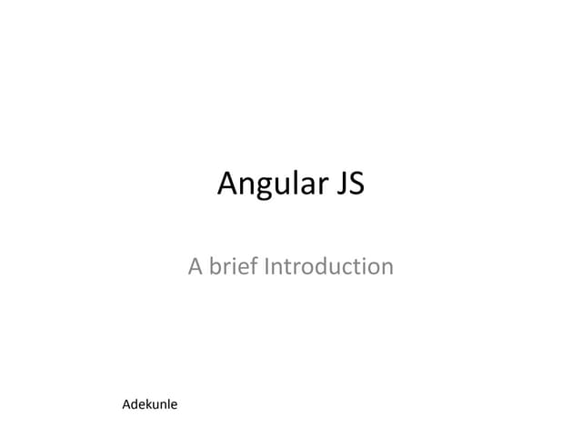 Angular js