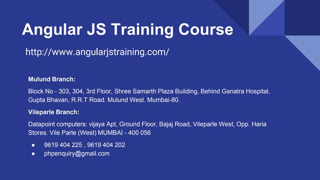 Angular js training