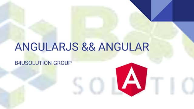 AngularJS && Angular