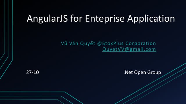 Angular js for enteprise application