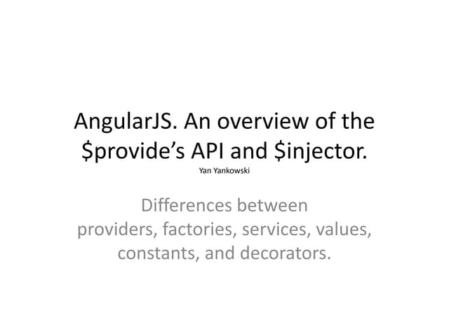 AngularJs $provide API internals & circular dependency problem.