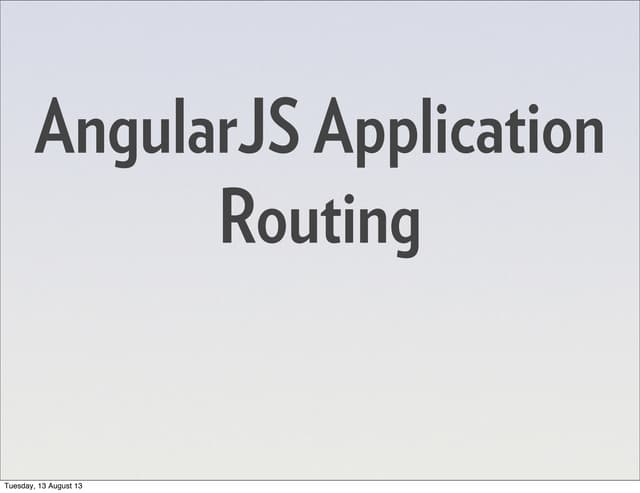 Angular JS Routing