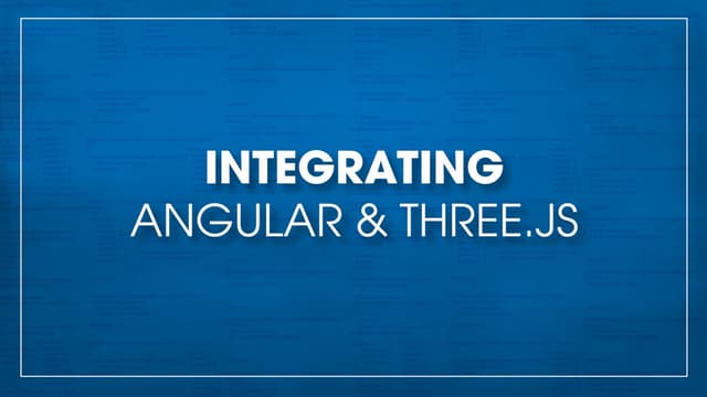 Integrating Angular js & three.js