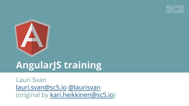 Angular.js Primer in Aalto University