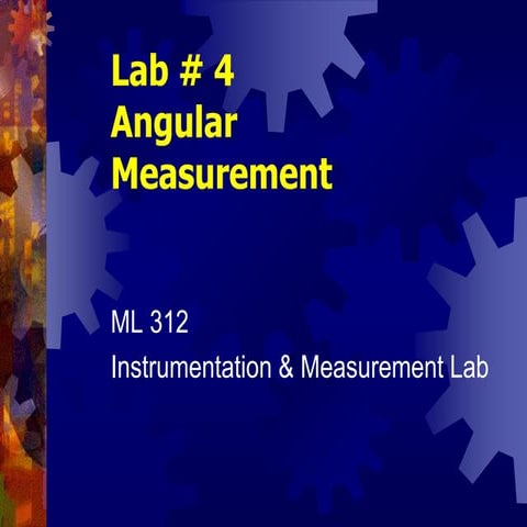 Angular Measurement tools in instrumentation