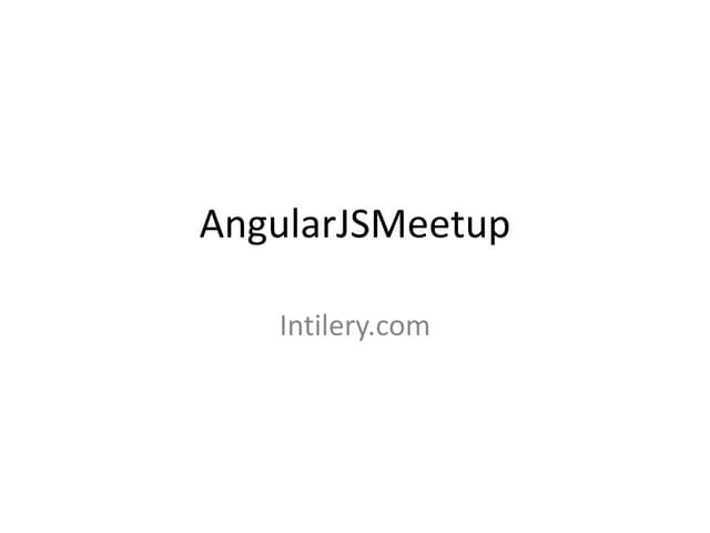 Angular meetup