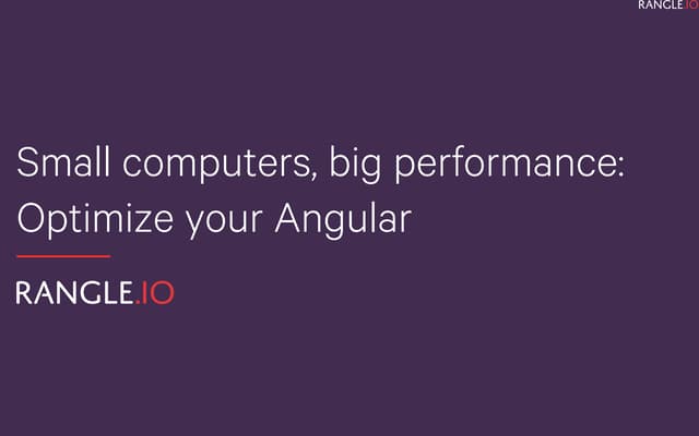 Angular performance slides