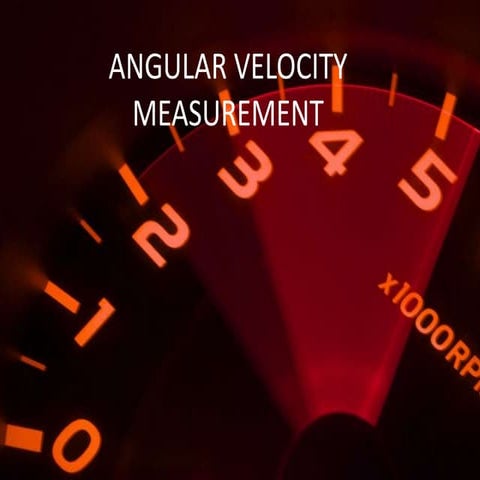 Angular velocity measurement