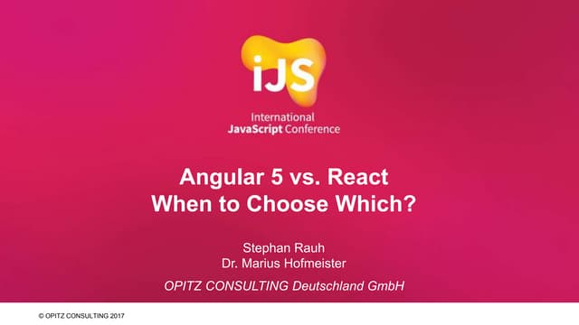 Angular vs. React