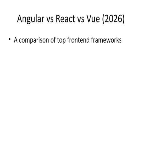 Comprehensive Comparison of Angular, React, and Vue Frameworks in 2026 ...