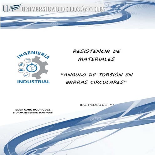 Angulo de torsion en barras circulares