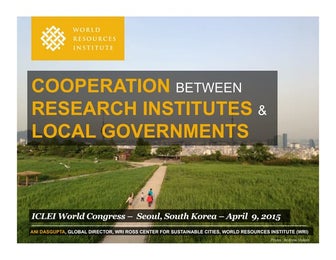 Cooperation Between Research Institutes and Local Governments