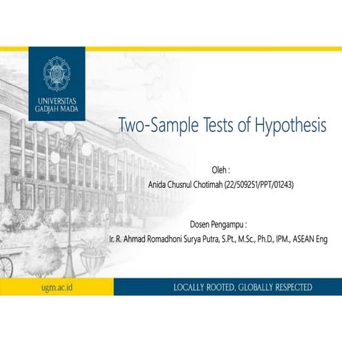uji hipotesis dua sampel desain penelitian sosial