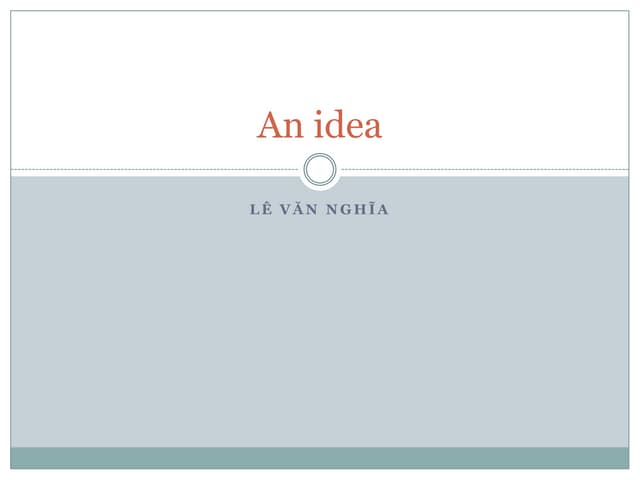 An idea - NghiaLV