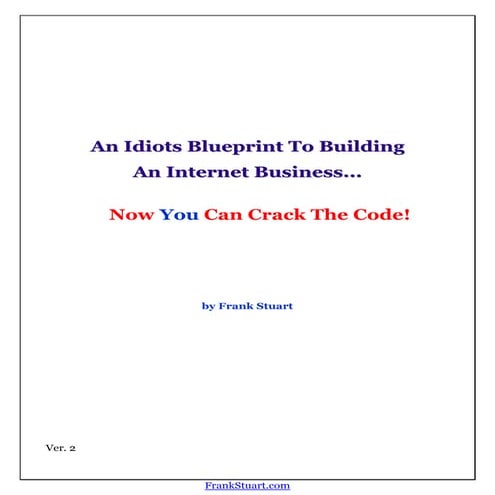 An idiots blueprint v2