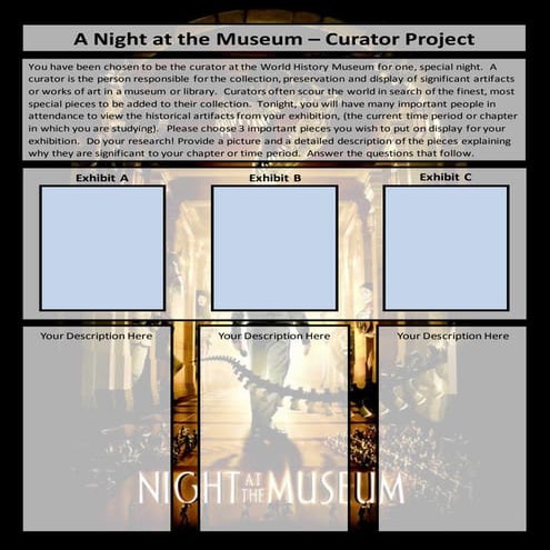 A night at the museum template