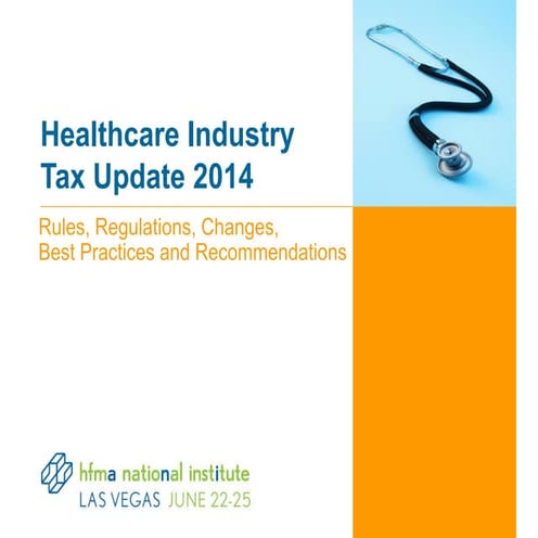 Healthcare Industry Tax Update 2014