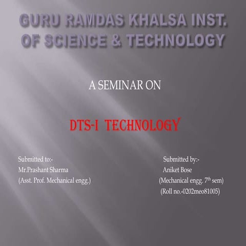 Digital Twin Spark Ignition (DTSI) technology PPT | PPT