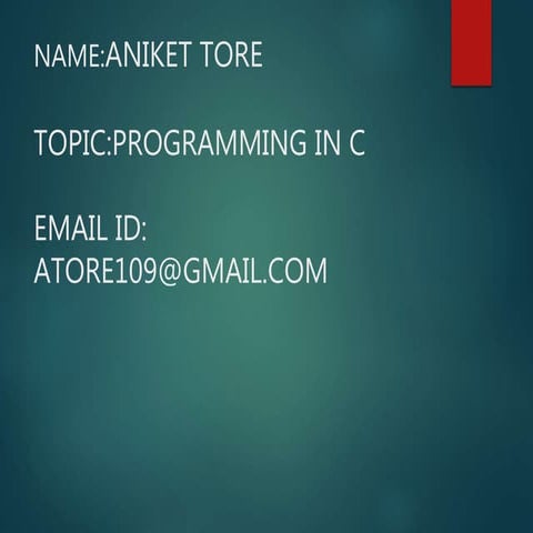 Aniket tore | PPT