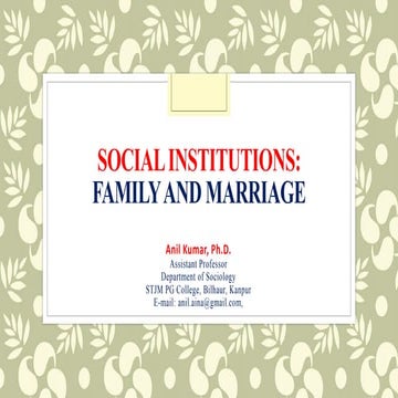 Anil 2020 social institutions  family and marriage