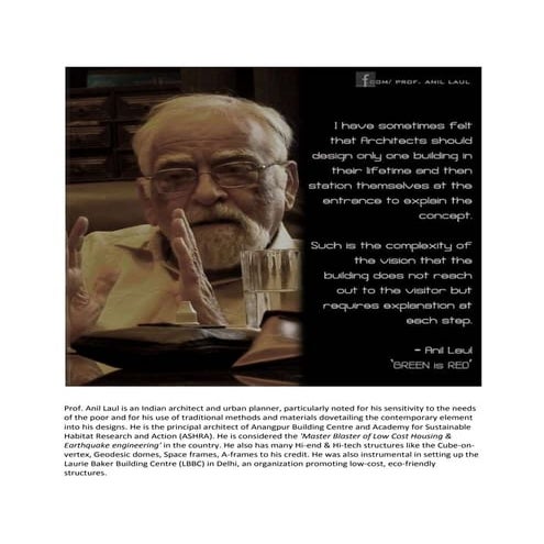 Indian Architect Anil Laul Documentation 