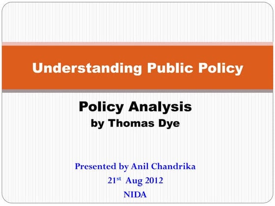 PUBLIC POLICY: AN INTRODUCTION | PPTX | Political Issues & policy ...