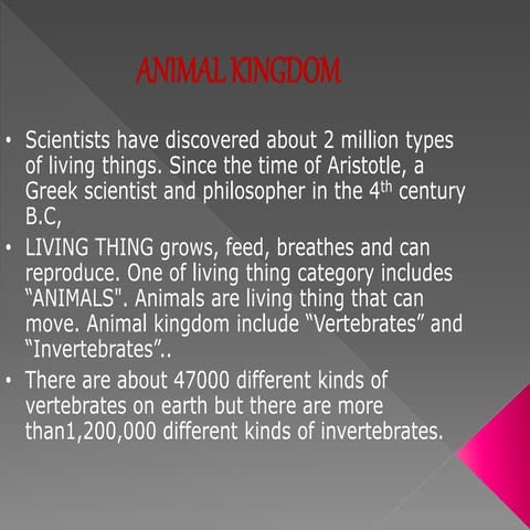 Kingdom animalia | PPTX