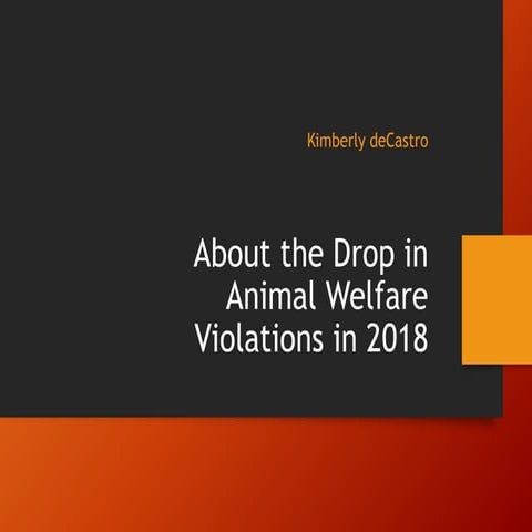 About the Drop in Animal Welfare Violations in 2018
