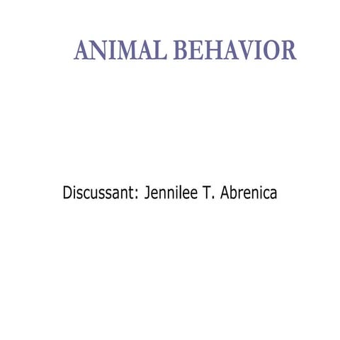 Animal Behavior