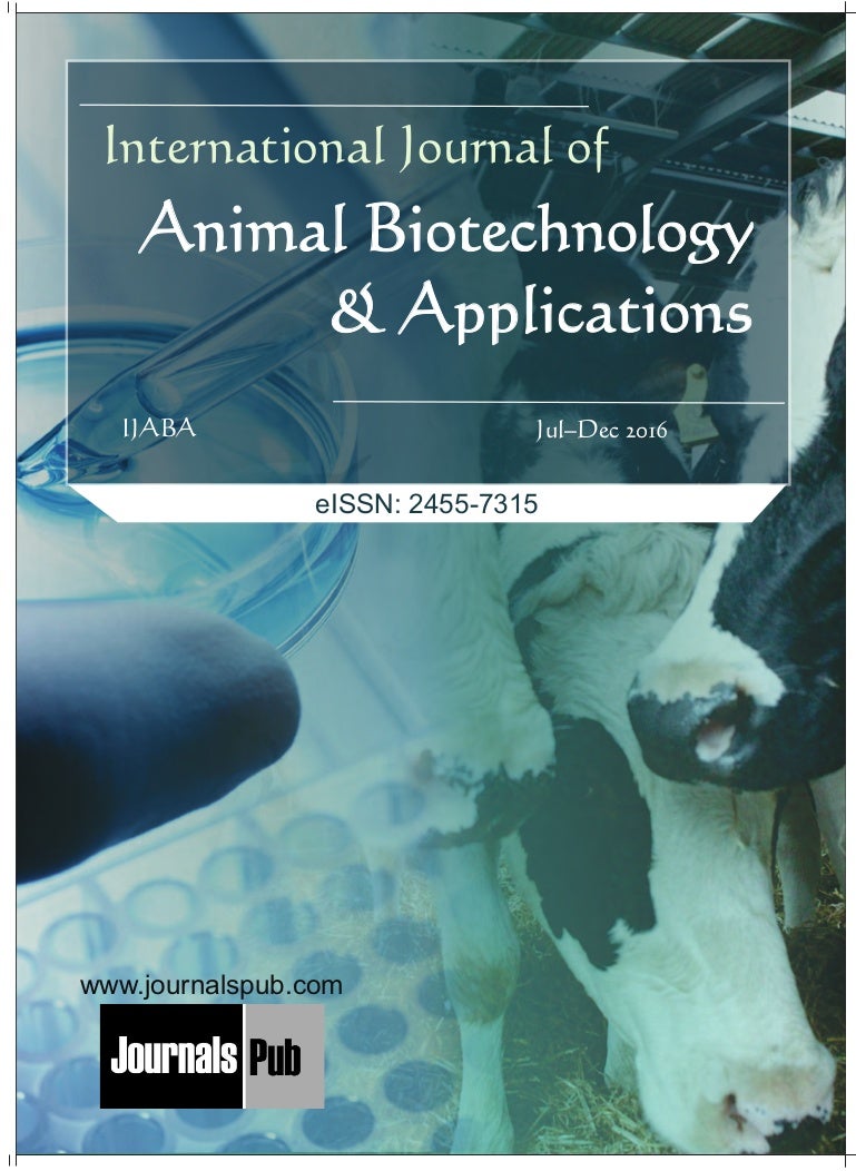 Animal biotechnology and applications vol 2 issue 2