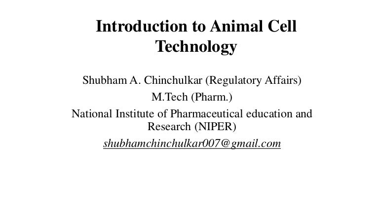 Animal Cell Culture In Biopharmaceutical Industry In The Production O