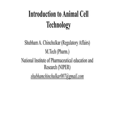 Animal cell culture in Biopharmaceutical Industry in the Production of Therap...
