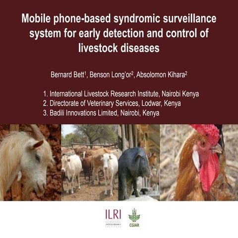 Mobile phone-based syndromic surveillance system for early detection and cont...