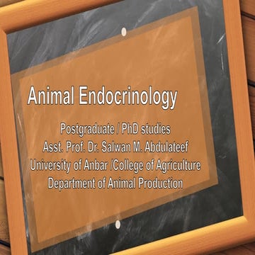 Animal Endocrinology lec. 1