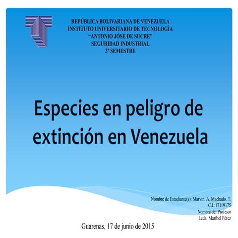 Animales en exticion