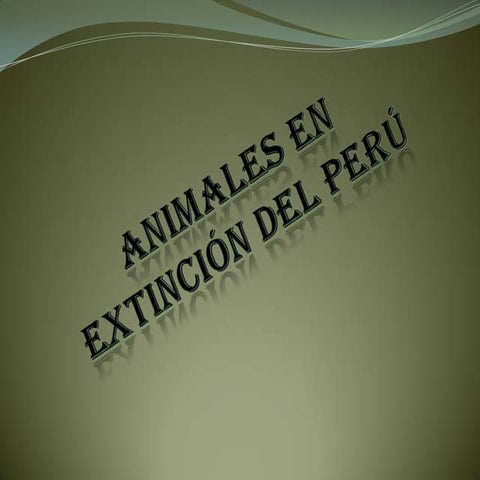 Animales en extinción del perú
