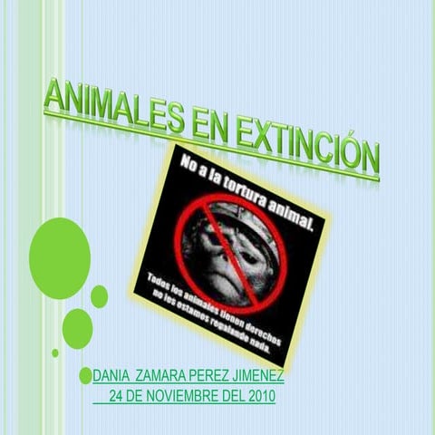 Animales en extincion