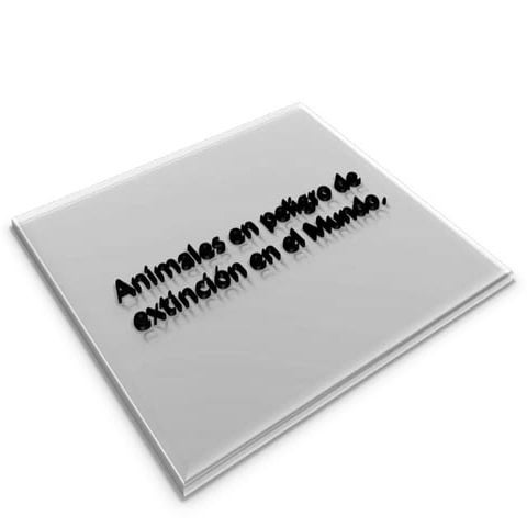 Animales en peligro de extinción en el mundo